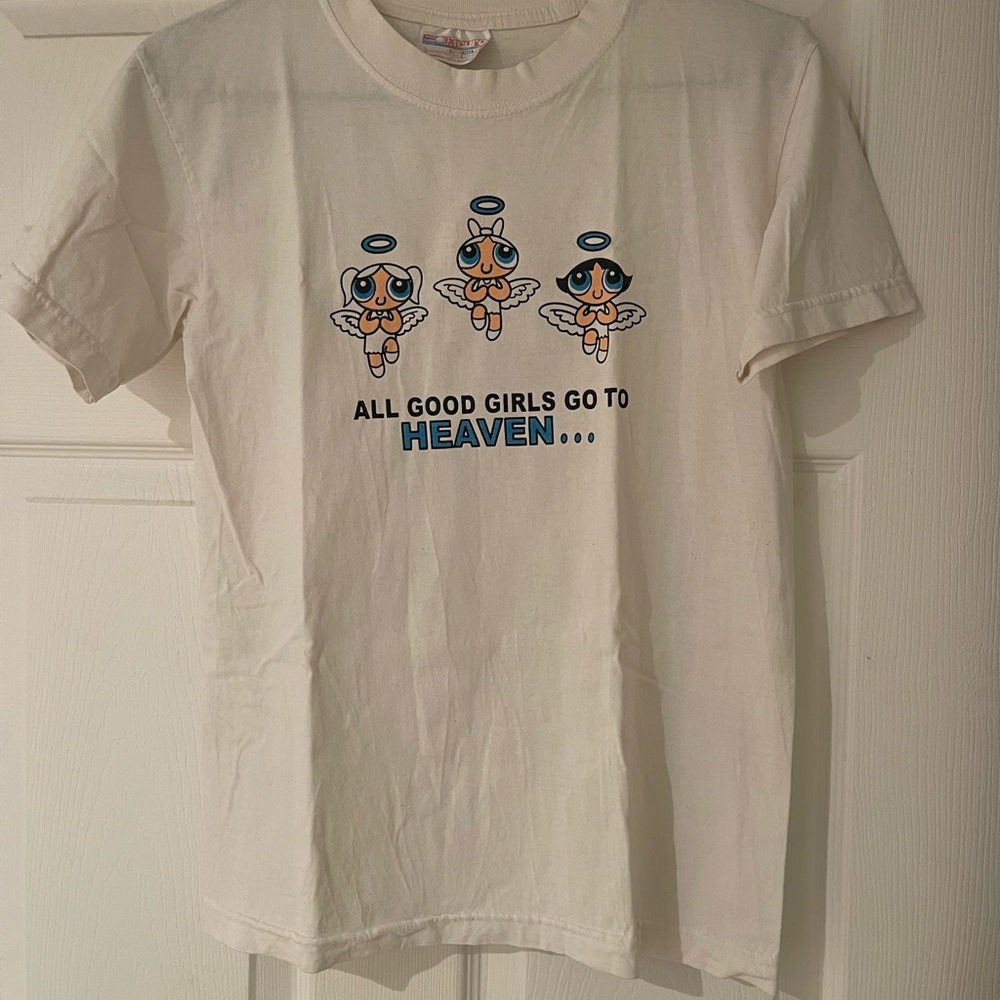 White Angelic Graphic Short Sleeve Tee
